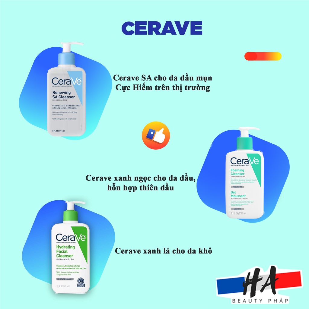 Sữa Rửa Mặt Cerave Da Dầu Da Khô & Da Hỗn Hợp Đủ Bill, Size (Hỏa Tốc 1h, Miễn Phí Vận Chuyển) | BigBuy360 - bigbuy360.vn