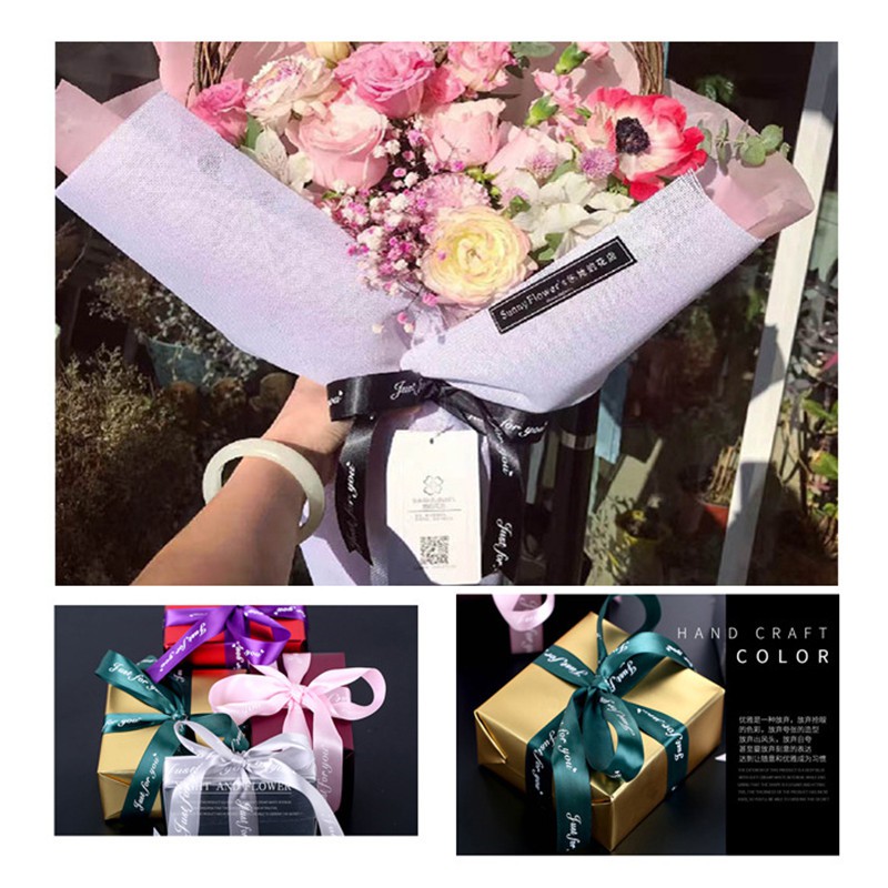 Cuộn Dây Ruy Băng 1cm * 40Y In Chữ Just For You Trang Trí Tiệc Cưới