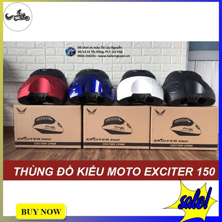 Thùng giữa cho xe Exciter 150 độ kiểu moto siêu ngầu hàng chính hãng motoart