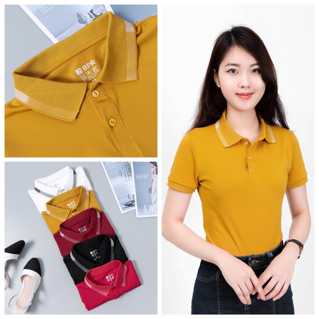 Áo Polo Nữ MÃ 77 Áo Thun Polo Nữ Cổ Bẻ Ngắn Tay Đồng Phục Văn Phòng Chất Vải Cotton Poly Cá Sấu Co Giãn Thoáng Khí
