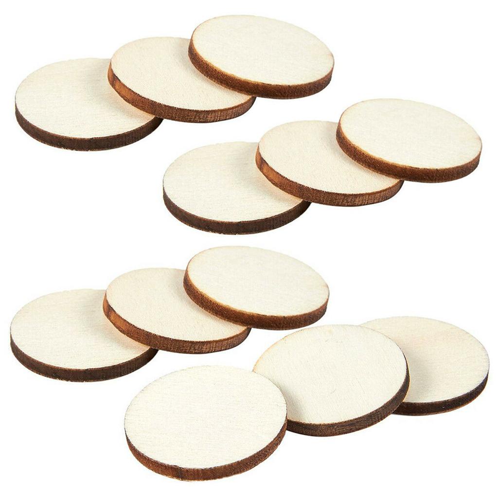 Set 50 Lát Gỗ Tròn 2 Mặt Tự Vẽ Trang Trí Đồ Thủ Công DIY