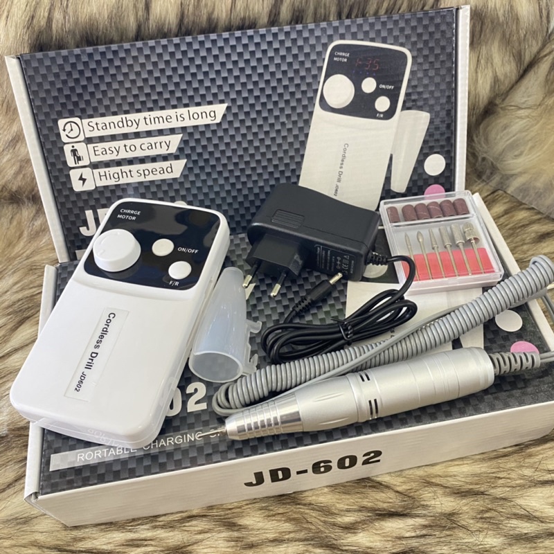 Máy mài móng cầm tay tích điện JD602 ( bảo hành 12 tháng )