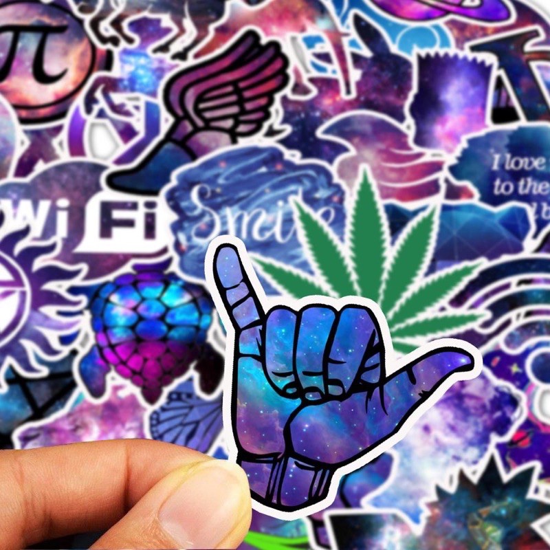 10 Sticker dán galaxy chống thấm nước trang trí