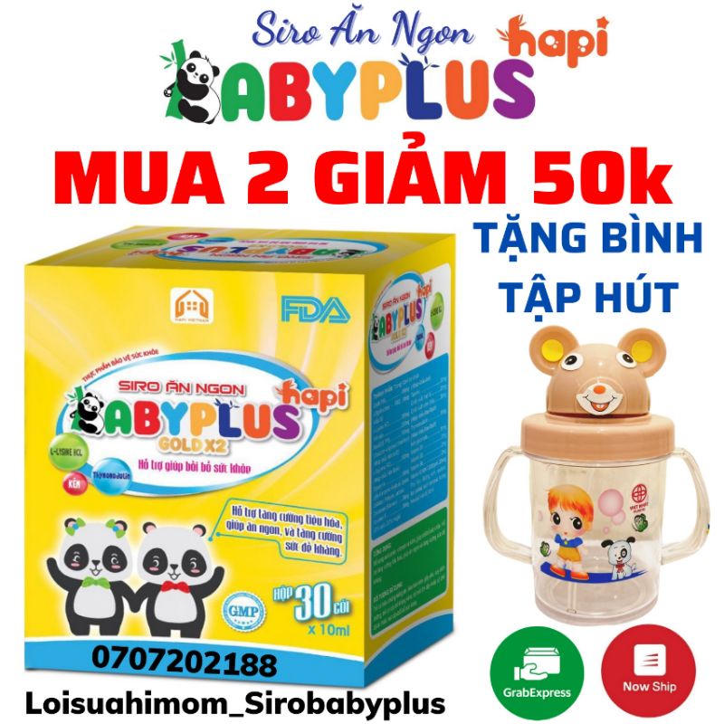 Siro Ăn Ngon Baby Plus❤MUA 1 TẶNG 2❤Siro Baby Plus - Giúp Bé Ăn Ngon, Ngủ Ngon, Tăng Cân, Tăng Sức Đề Kháng, Hết Táo Bón