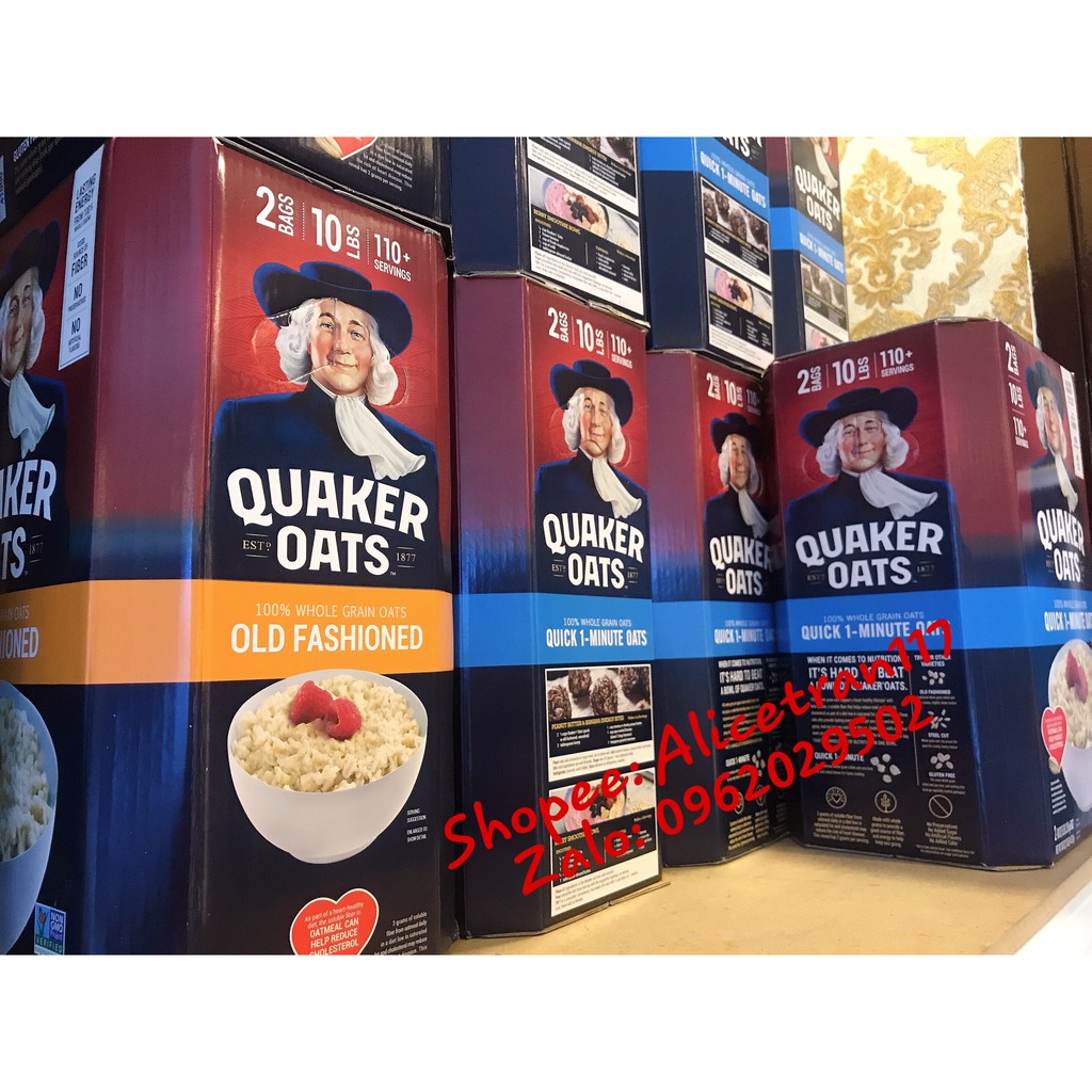 TÚI 2KG26 YẾN MẠCH CÁN VỠ QUAKER OATS QUICK 1 MINUTE CHÍNH HÃNG date 03/2023