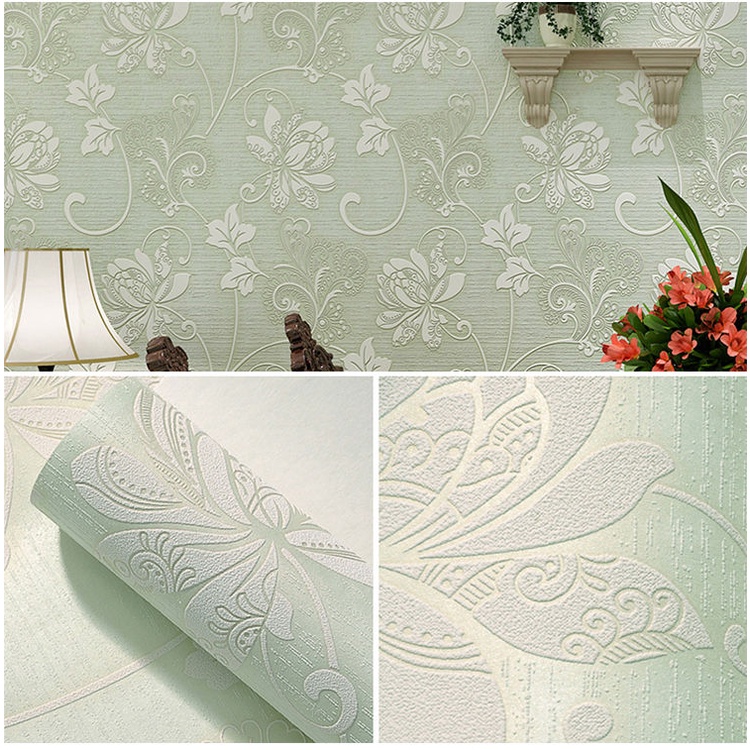 Giấy Dán Tường Tự Dính Họa Tiết Hoa 3D Ấm Áp Trang Trí Nhà Cửa