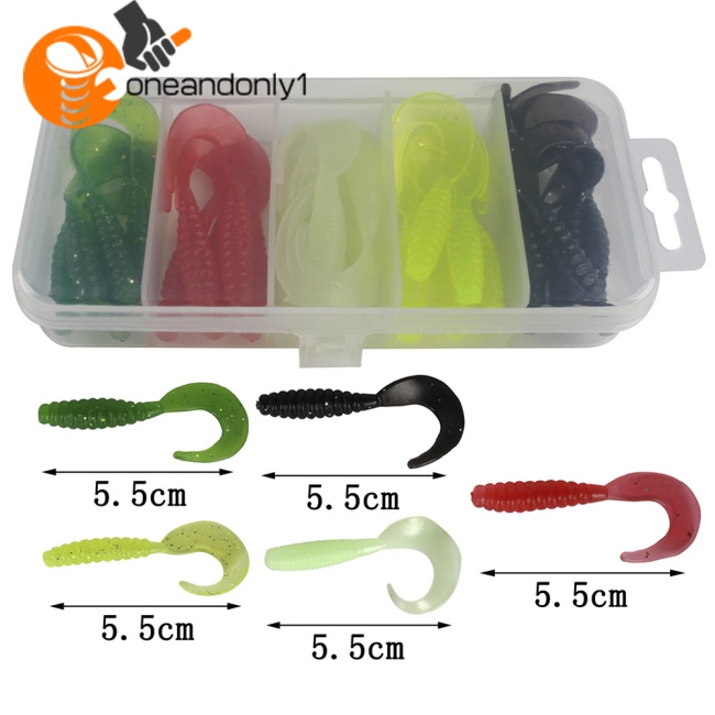 Mồi Giun Cao Su Giả Câu Cá 5 Màu 5.5cm ~ 7cm