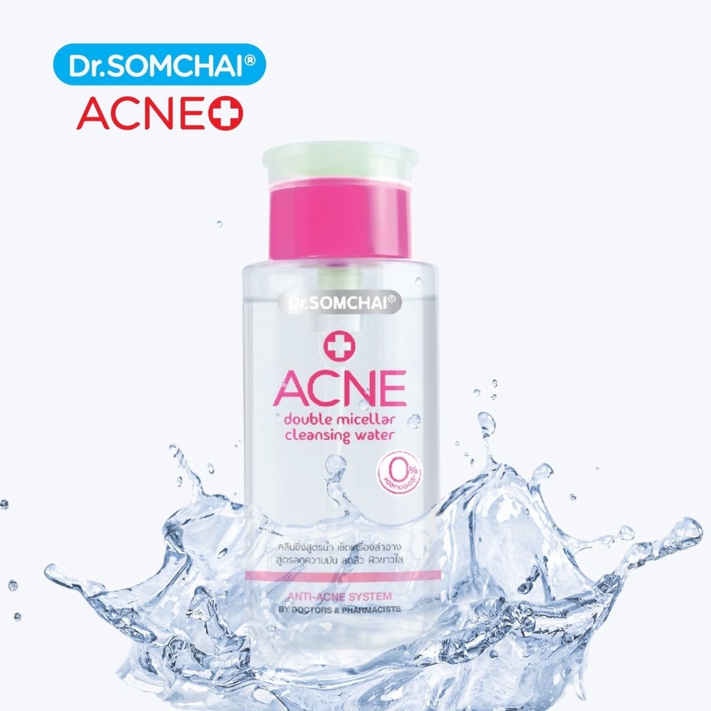 Nước tẩy trang DR.SOMCHAI ACNE DOUBLE MICELLAR ngừa mụn và kiểm soát dầu