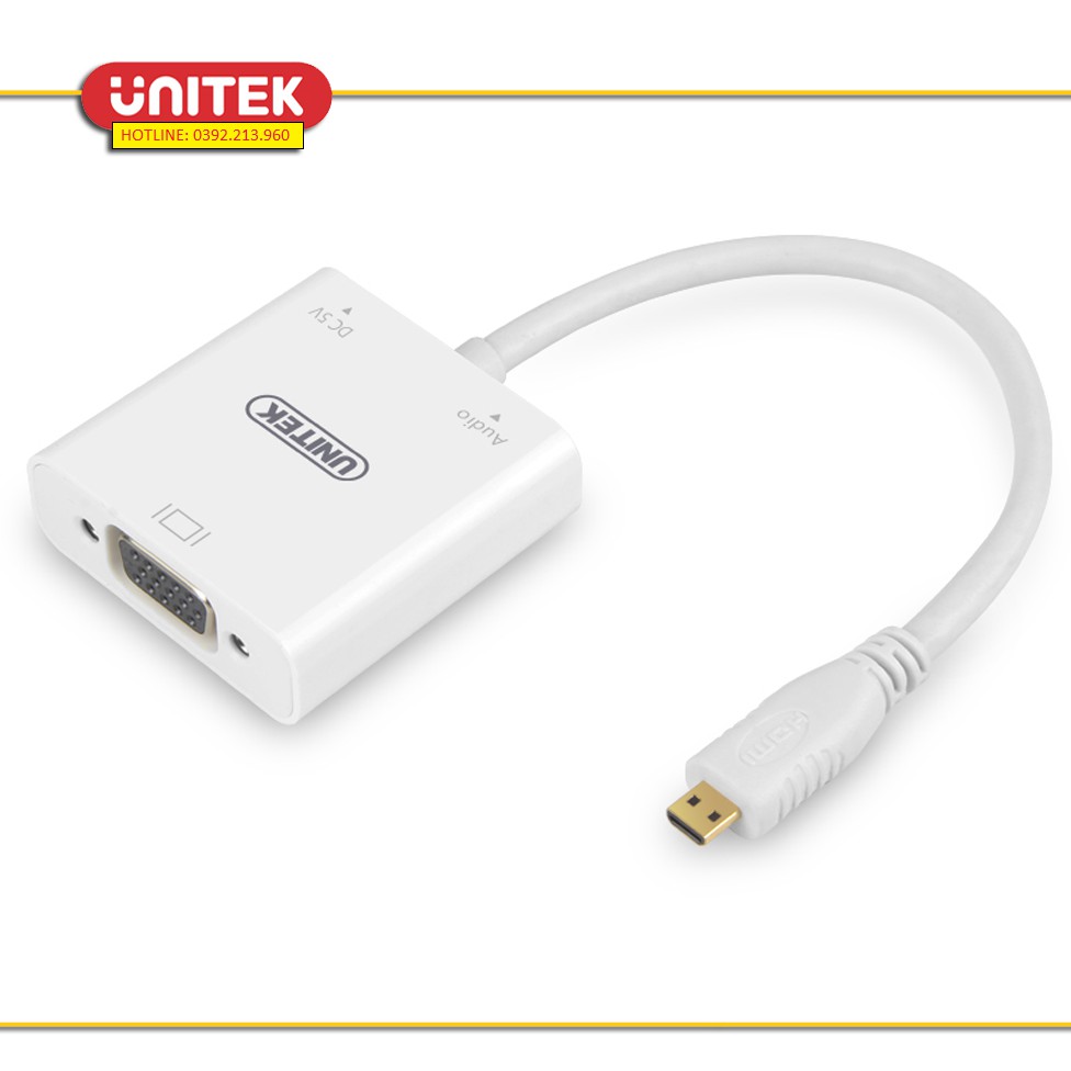 Cáp chuyển đổi Micro HDMI sang VGA Unitek Y-5322