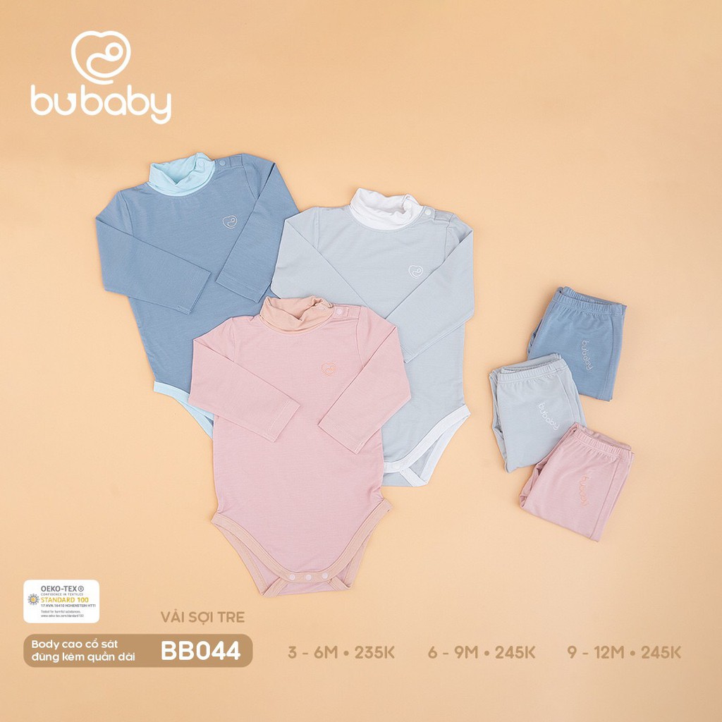 [CHÍNH HÃNG] Bộ body cao cổ kèm quần dài sợi tre cao cấp Bu