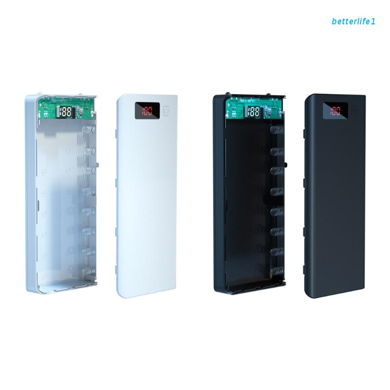 Vỏ bảo vệ pin sạc dự phòng A8 DIY 8 viên pin 18650 có màn hình LCD hiển thị chuyên dụng