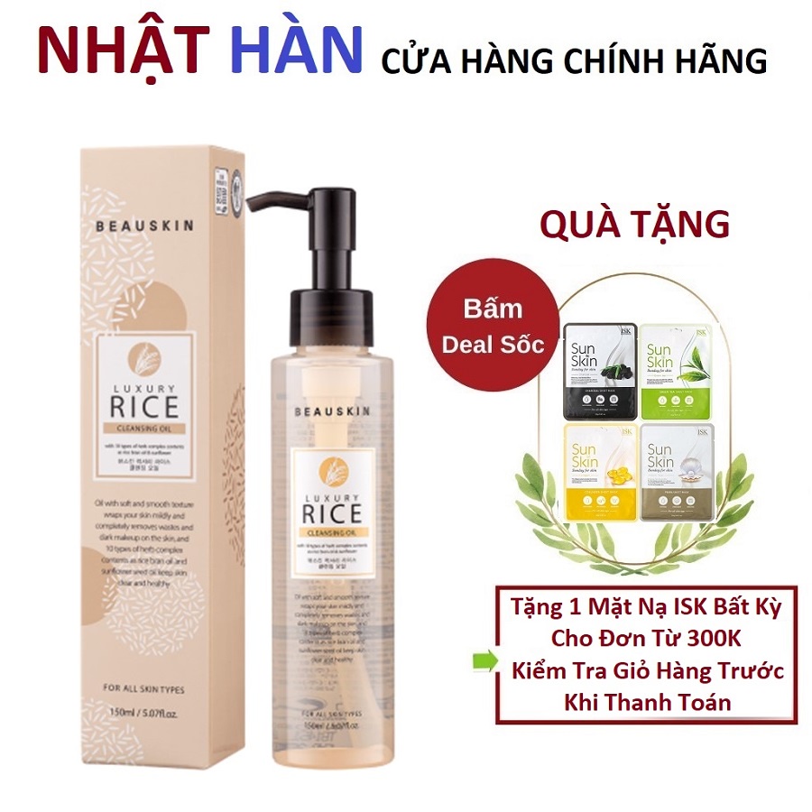 Dầu tẩy trang làm sạch sâu đa năng chiết xuất mầm lúa gạo Beauskin Luxury Rice Cleansing Oil 150ml