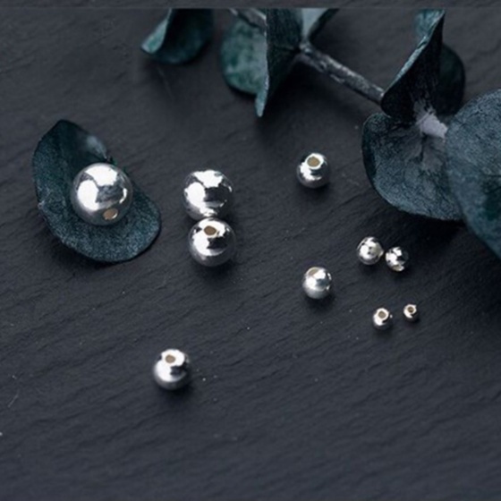 Charm Bạc 925 Bi nhỏ xỏ đá phong thủy đeo tay may mắn xinh đẹp quý phái | BigBuy360 - bigbuy360.vn