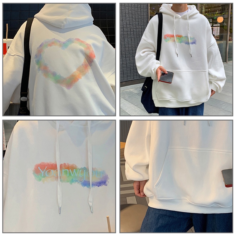 Áo hoodie AOKANG dài tay dáng rộng phong cách đường phố Mỹ cá tính cho nam tùy chọn màu sắc