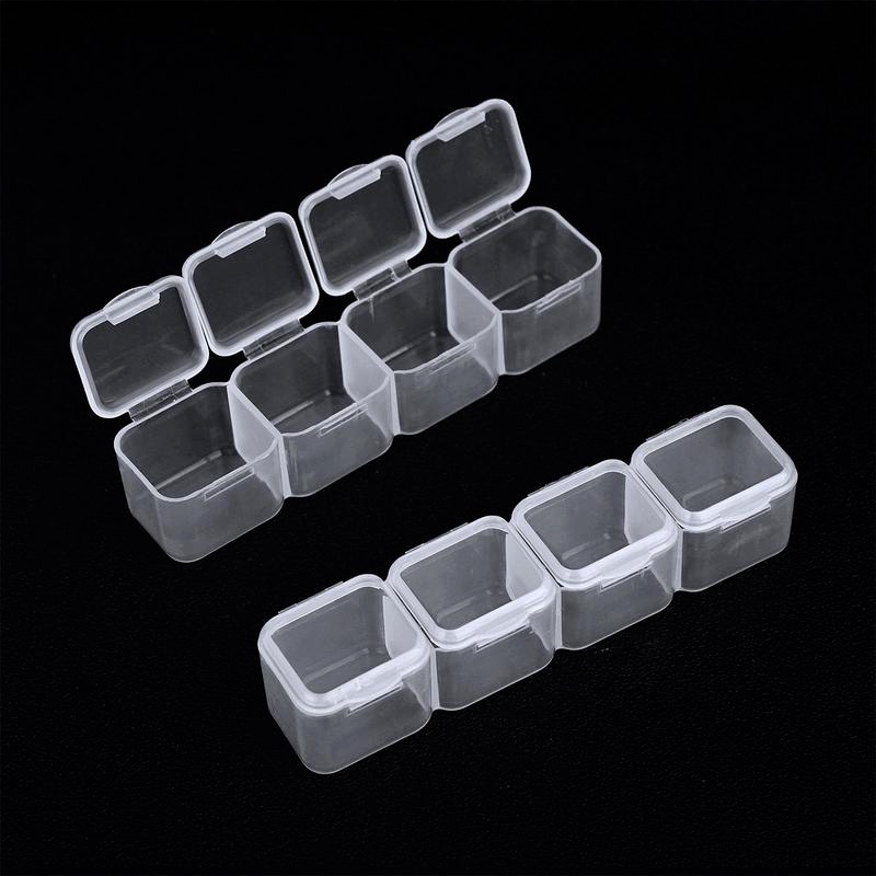 1 Hộp Nhựa 28 Ngăn Trong Suốt Dùng Đựng Trang Sức