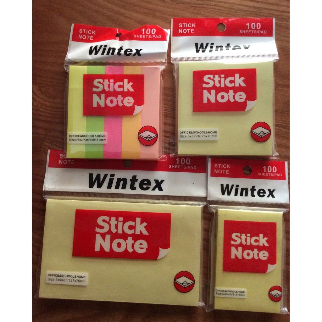 Giấy note,giấy nhớ,giấy ghi chú nhiều màu wintex ٩۶