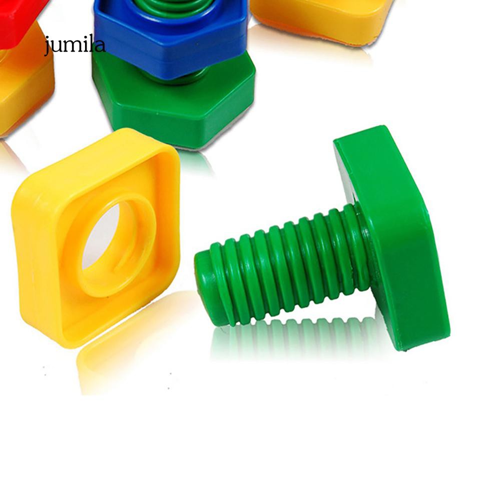Bộ 40 đồ chơi đinh tán + ốc vặn màu sắc bắt mắt cho bé