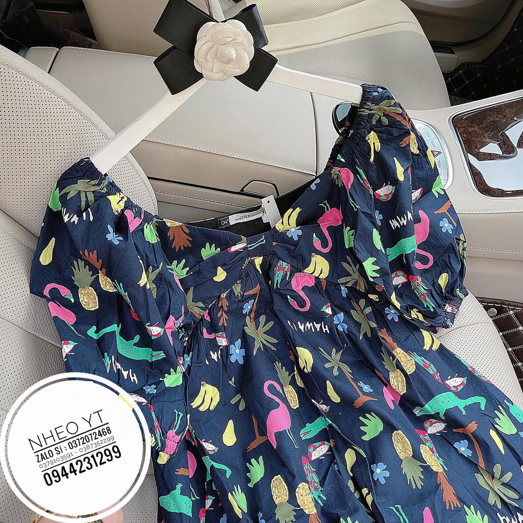 Váy babydollll XANH THAN hoa quả (kèm ảnh thật,video) | BigBuy360 - bigbuy360.vn