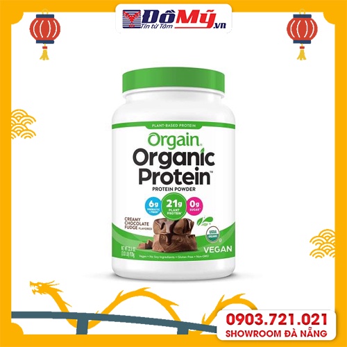 Bột Protein Orgain Organic Protein &amp; Superfoods, probiotics Chocolate Mỹ 1.20kg