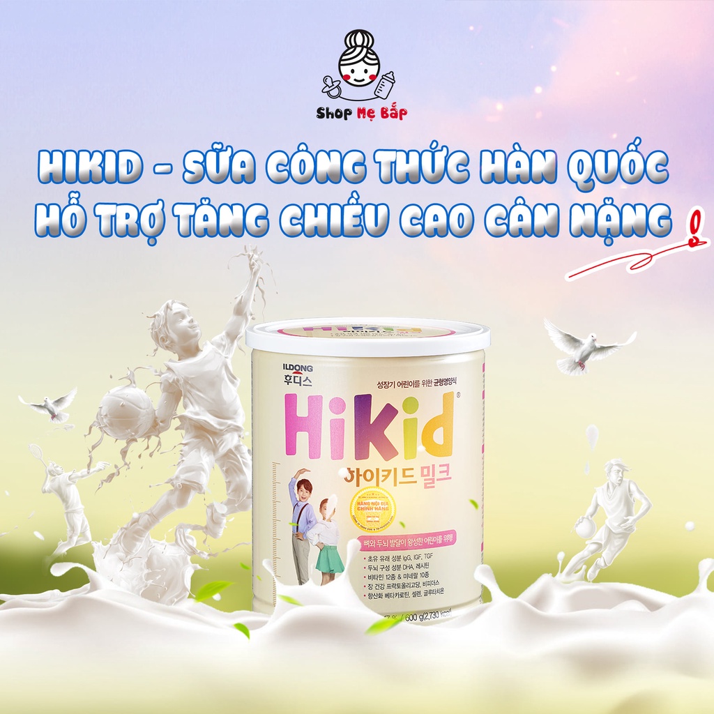 Sữa Hikid bò và Hikid dê 600gr