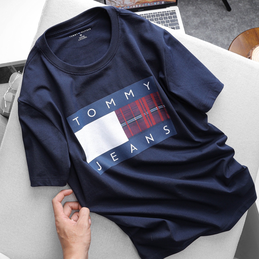 Áo thun nam đẹp cổ tròn TOMMY 1 phông cộc tay 3 màu trắng đen xanh vải cotton cao cấp- NICEMEN | BigBuy360 - bigbuy360.vn