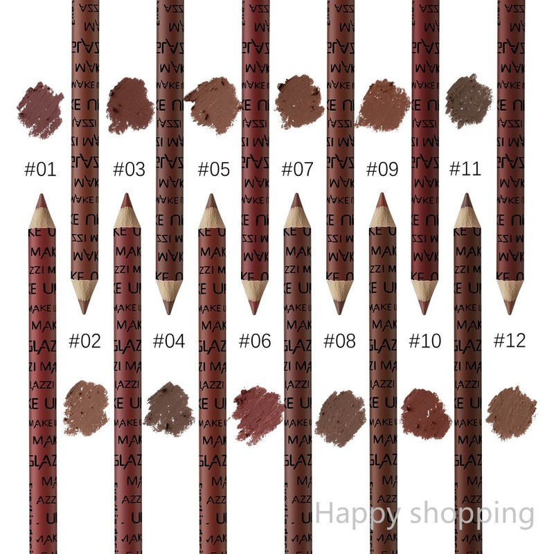 (Hàng Mới Về) Set 12 Chì Kẻ Viền Môi Lâu Trôi Màu Sắc Thời Trang | BigBuy360 - bigbuy360.vn
