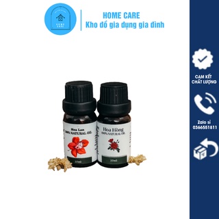 Combo 2 chai tinh dầu hoa lan và hoa hồng 100% natural oil nguyên chất 10ml