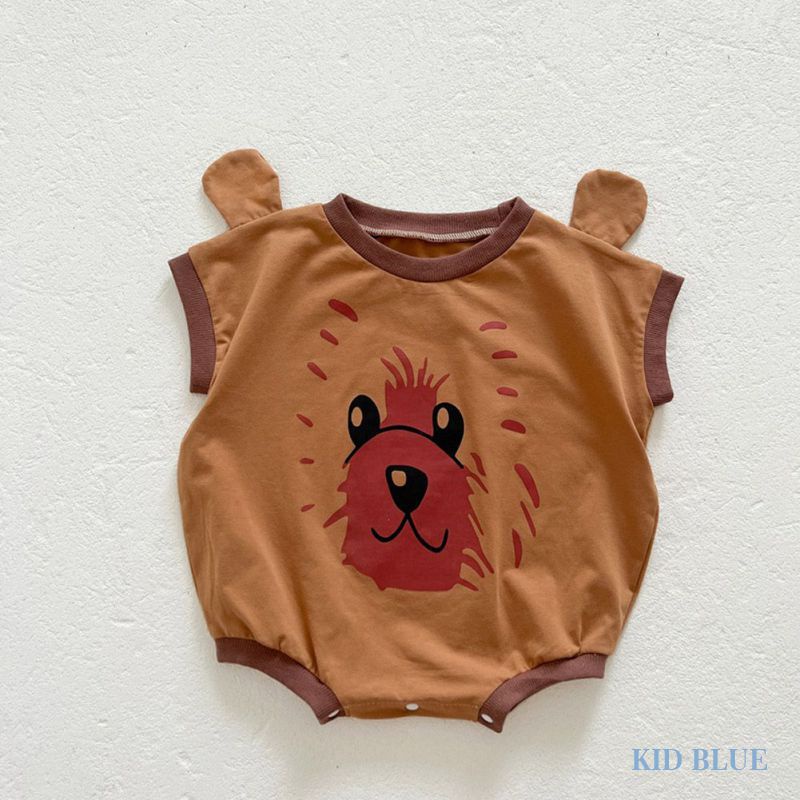 Bộ Áo Liền Quần Tam Giác Dáng Rộng Vải Cotton Thiết Kế Thoải Mái Phong Cách Hàn Quốc Cho Bé