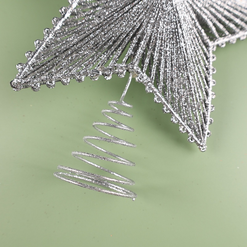 Ngôi Sao Năm Cánh Lấp Lánh Bằng Sắt Trang Trí Cây Thông Giáng Sinh