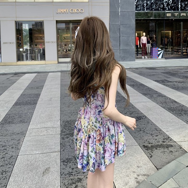 Đầm Hai Dây In Họa Tiết Hoa Xinh Xắn Dành Cho Nữ | BigBuy360 - bigbuy360.vn