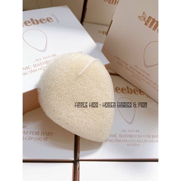 [ Sẵn] Bông tắm Meebee Organic siêu tạo bọt siêu tiết kiệm khi tắm bé