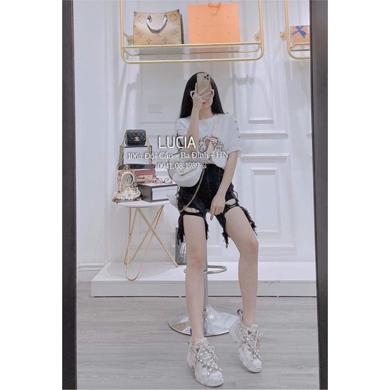 Big size Quần Ngố jean rách