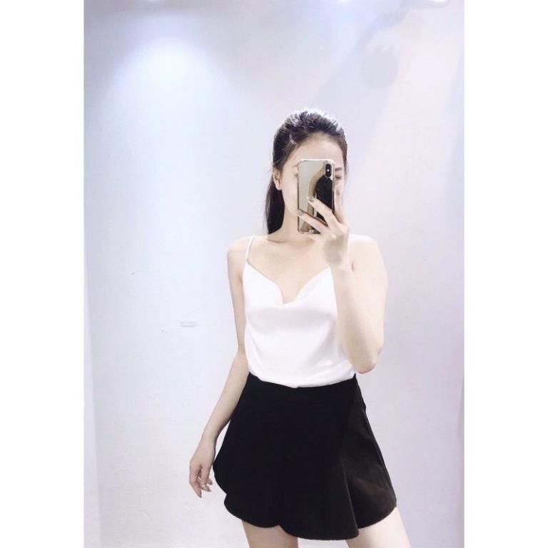 Áo hai dây nữ thiết kế cổ đổ quyến rũ - áo lụa mềm mịn thoáng mát | BigBuy360 - bigbuy360.vn