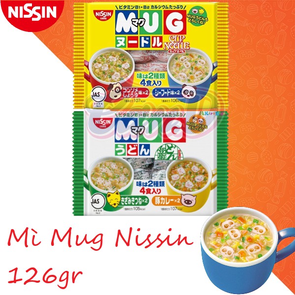 Mì Mug Nissin vàng,trắng -Nhật