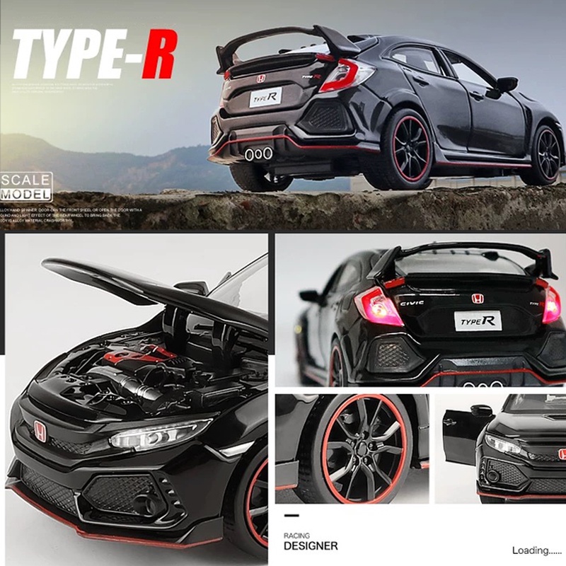 Mô Hình Xe Hơi Honda Civic Type-R Bằng Hợp Kim Tỉ Lệ 1: 32
