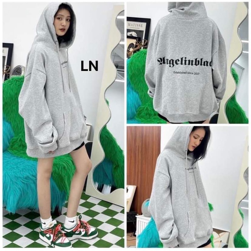 Áo hoodie Angel chữ thái mũ 2 lớp DA6