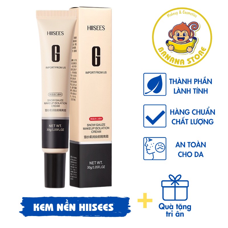 Kem nền thần thánh Mịn Nhẹ Che Khuyết Điểm Kiềm Dầu HIISEES