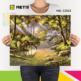 Tranh tô màu số hoá METIS Tranh phong Rừng C003