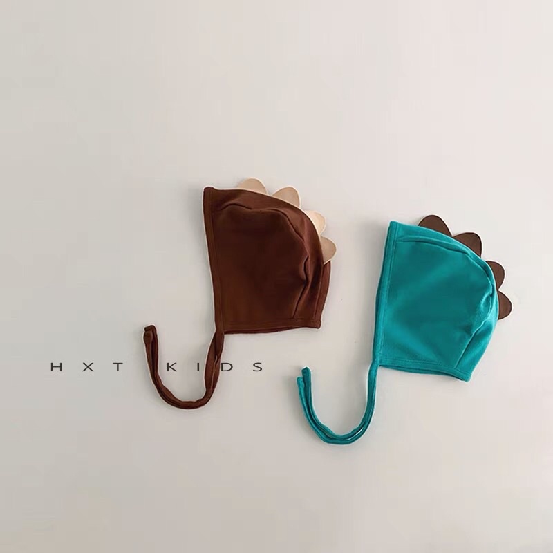 Mũ cotton khủng long siêu đáng yêu cho bé ( 3 tháng - 2 tuổi ) có dây buộc
