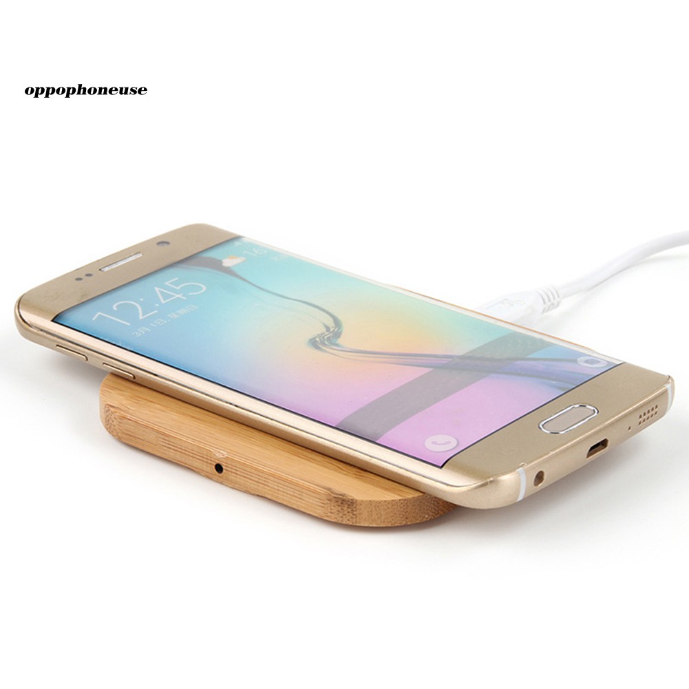 【OPHE】Qi Wireless Charger Slim Wood Pad Charging Mat for iPhone X 8 8 Plus