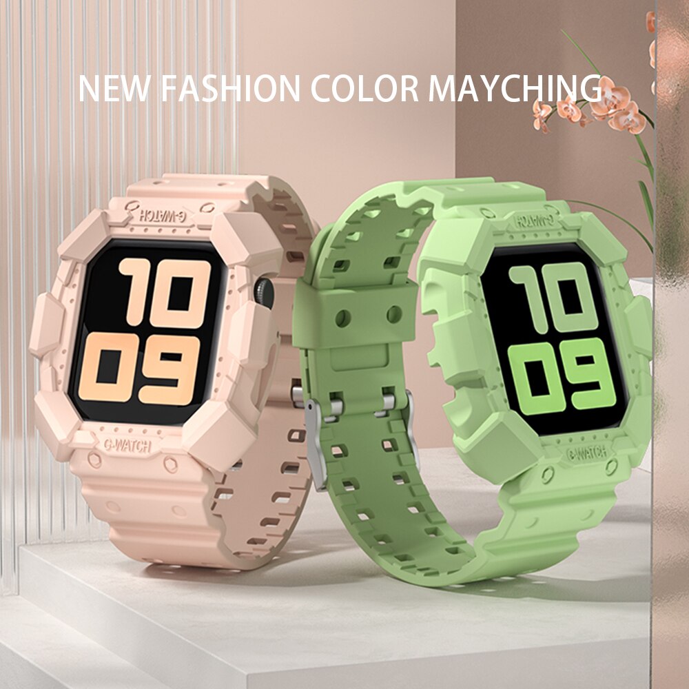 Dây Đeo Silicon 38 / 40 / 42 / 44mm Thay Thế Cho Đồng Hồ Thông Minh Apple Watch Se 6 5 4 3