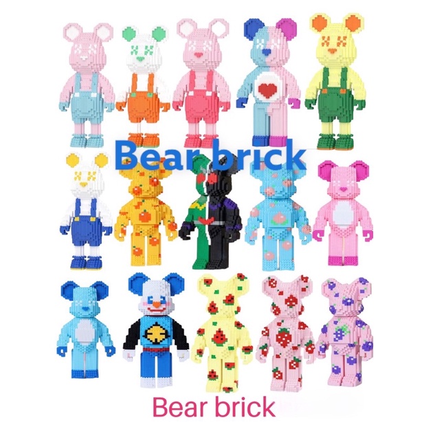Bộ Đồ Chơi Lắp Ráp Mô Hình Gấu Bear brick Mô Hình Cỡ Lớn 36 cm