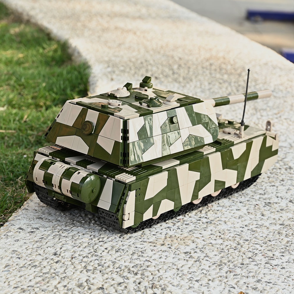 Đồ chơi giáo dục Lắp ráp Mô hình MOC German Panzer VIII Maus 2930PCS Quan Guan 100234 xe tăng