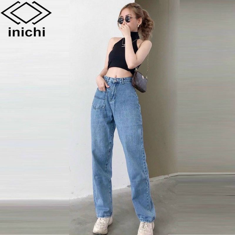 QUẦN SỚ BÒ ỐNG RỘNG TÚI TRƯỚC