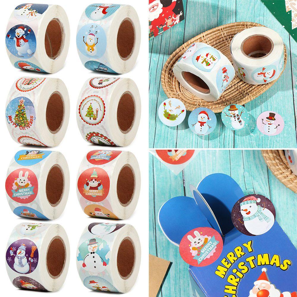 Cuộn 500 Sticker Dán Trang Trí Giáng Sinh