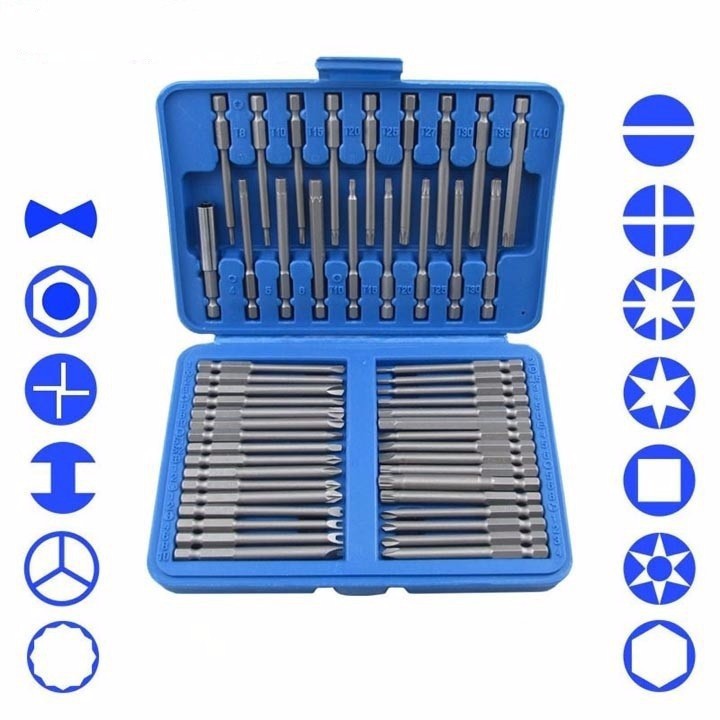 Bộ mũi tô vít đa năng chuôi lục giác 6.35mm 50 chi tiết cho máy khoan