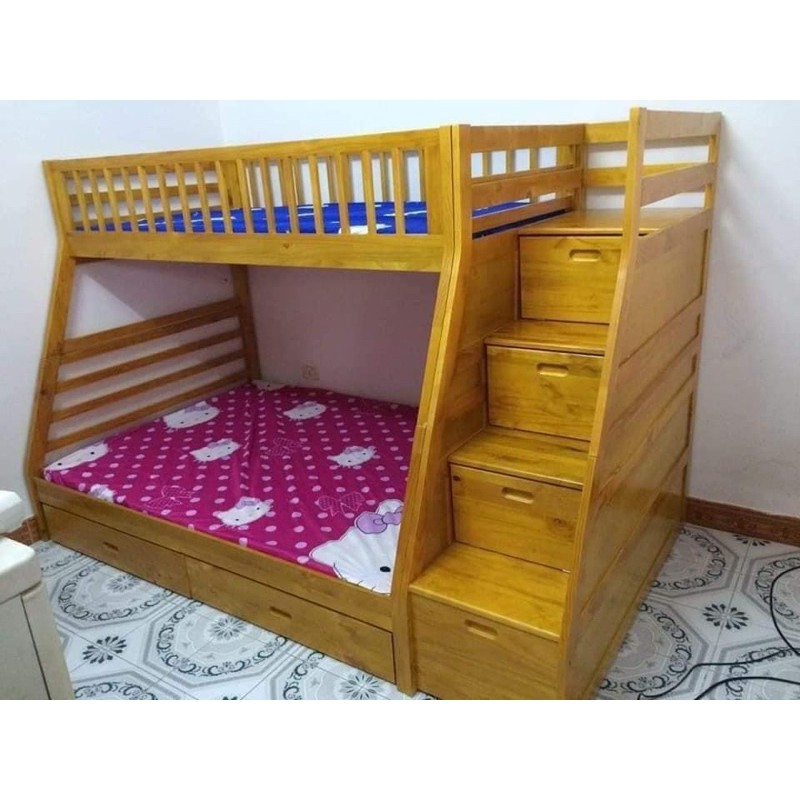 [XẢ HÀNG] Giường 2 Tầng Belle Espirit Gỗ Tự Nhiên Cao Cấp - Vàng Gỗ | BigBuy360 - bigbuy360.vn