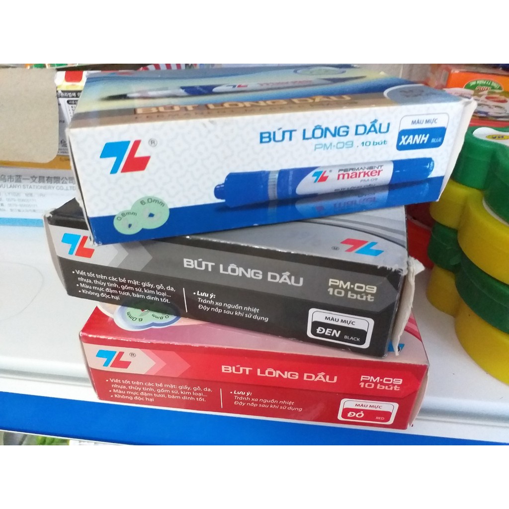 Bút Lông Dầu PM09 2 Đầu Bút Không Xoá Được