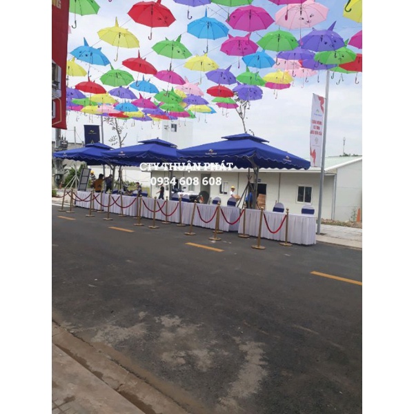 ÁO DÙ VUÔNG LỆCH TÂM 3M, 2 TẦNG.