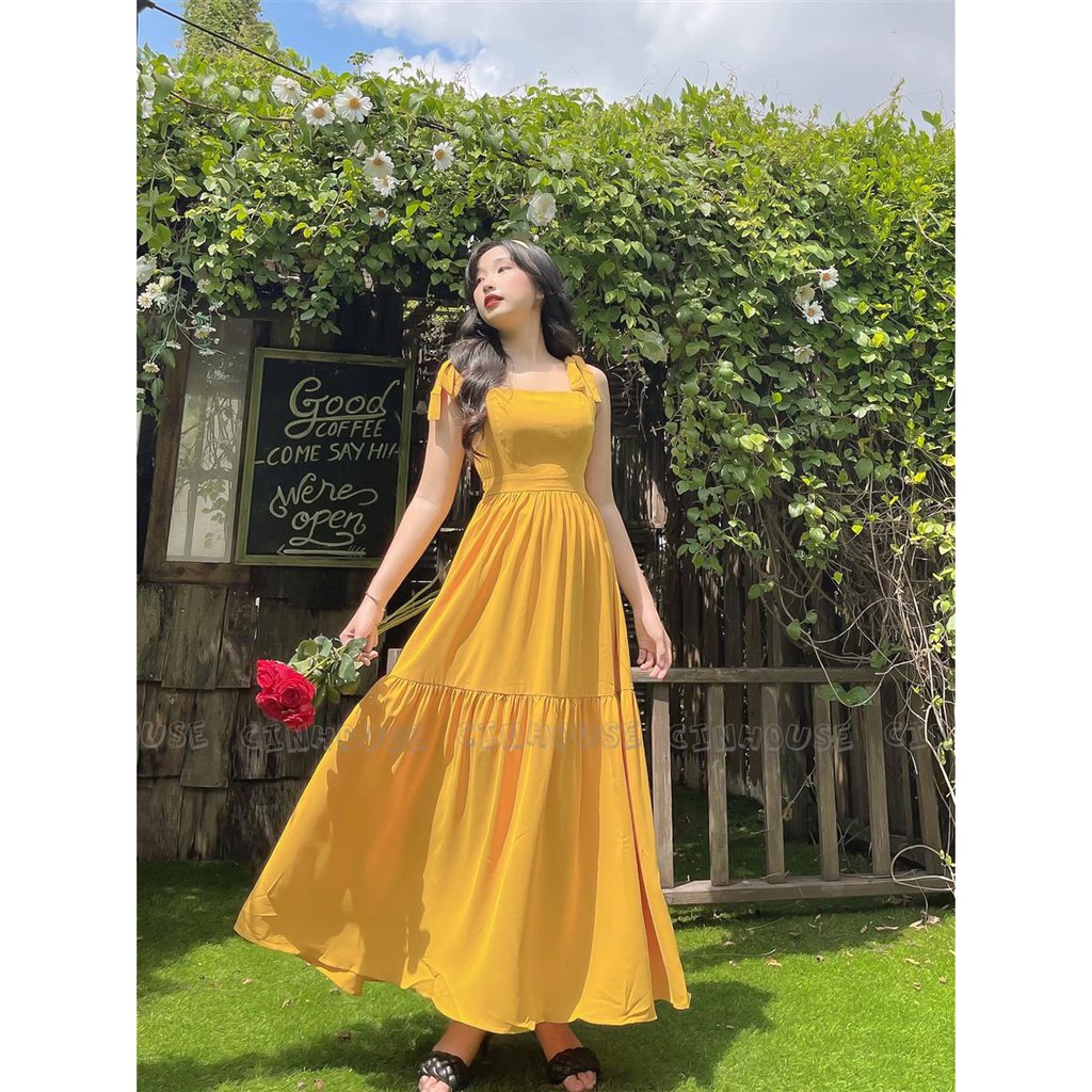 Đầm maxi Colory 1901 cột dây vai trẻ trung CIN HOUSE